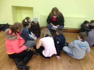 'Spirit' Workshop No. 2. Candidates for Confirmation viewing video footage of how people witness to the Spirit.